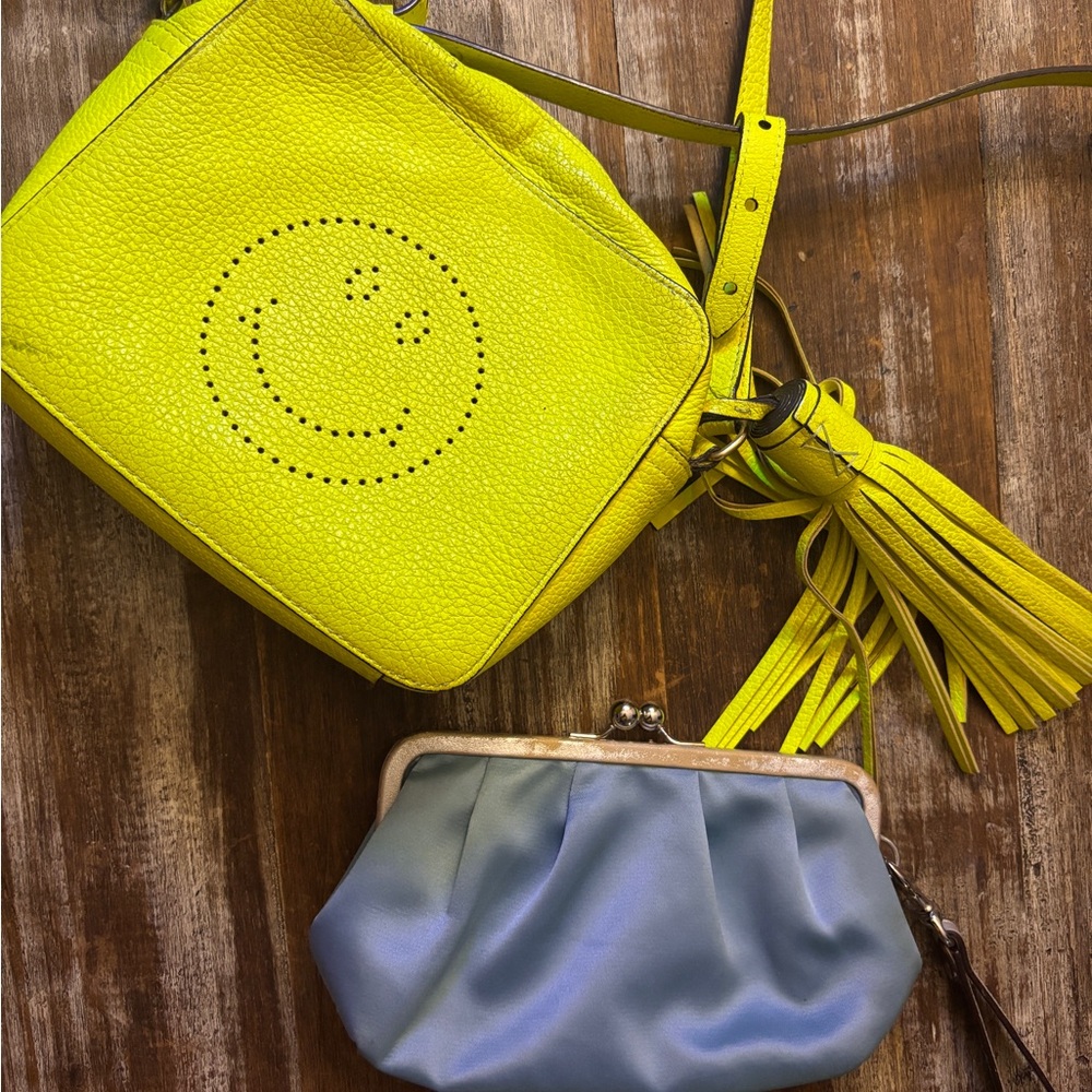Anya Hindmarch 
Yellow Smiley Crossbody Bag
